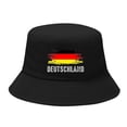 thumbnail image 1 of Holzkary Hat for Women Men 2025 Trendy Men's and Women's German Flag Retro Casual Versatile Outdoor Foldable Bowl Hat Black One Size, 1 of 2