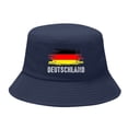 thumbnail image 1 of Holzkary Hat for Women Men 2025 Trendy Men's and Women's German Flag Retro Casual Versatile Outdoor Foldable Bowl Hat Navy One Size, 1 of 2