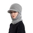 thumbnail image 1 of Holzkary Hat for Women Men 2025 Trendy Winter Knitted Hat Warm Cycling Ski Women Windproof Hood Heavyweight Thermal Fleece Grey One Size, 1 of 8