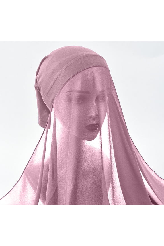 Hat for Women Men 2025 Trendy Women's Soft Chiffon Long Scarf Shawl Fashion Muslim Hijab Wrap Hijab Q One Size