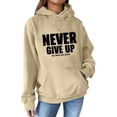 thumbnail image 1 of Holzkary Hoodies for Women Oversized Sweatshirts Loose Hooded Sweatshirt with Fleece and Versatile Printed Top Fall Fashion Outfits 2025 Casual Sweaters Tops Workout Winter Clothes Beige L, 1 of 5