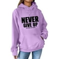 thumbnail image 1 of Holzkary Hoodies for Women Oversized Sweatshirts Loose Hooded Sweatshirt with Fleece and Versatile Printed Top Fall Fashion Outfits 2025 Casual Sweaters Tops Workout Winter Clothes Light Violet M, 1 of 5