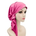 thumbnail image 1 of Holzkary Large Satin Head Scarf for Women Silk Hair Scarf Solid Color Hair Bandana for Night Hair Wrap Sleeping Head Hat Cap Ethnic Pre Tied Braid Cover Wrap Turban Headwear Hat, 1 of 6