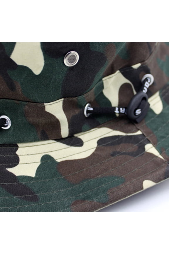 Men Women Uni Cotton Bucket Hat Cotton Packable for Travel Fishing Hunting Summer Camp Summer Casual Sun Protection Shade Go Out To Play Fisherman Hat Basin Hat Camouflage One Size