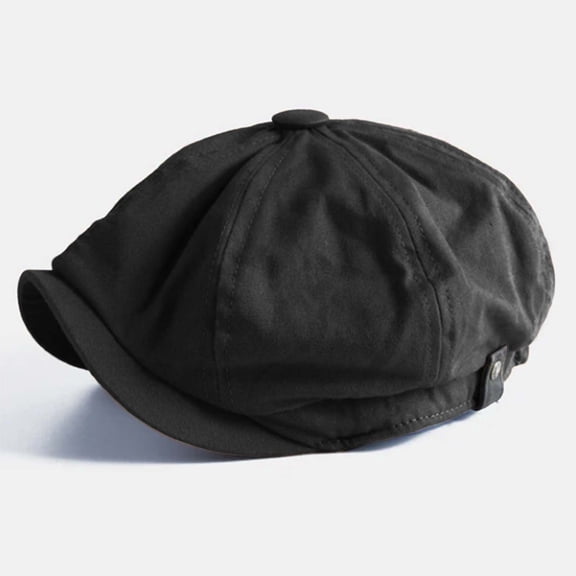 Holzkary Beret Hats for Women 2025 Trendy Beret Caps Newsboy Cap Tongue Cap Men's and Women's Models Adjustable Cap British Retro Newsboy Cap Black One Size