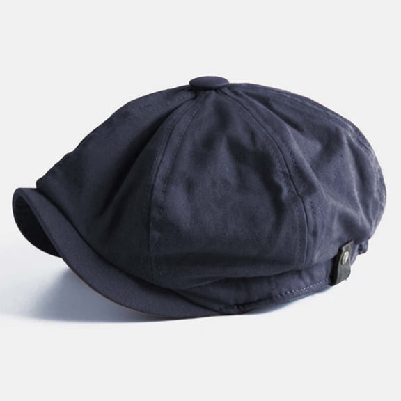 Holzkary Men's Newsboy Hat,Vintage Beret Hat Octagonal Hats Retro British Newsboy Cap Men Outdoor Universal Casual Caps Gatsby Hat Vintage Flat Ivy Cabbie Cap Navy One size