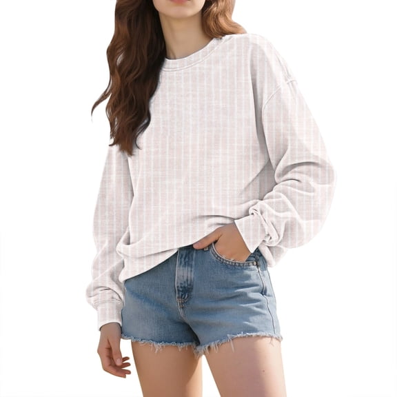 Holzkary Oversized Sweatshirt for Women Warm Soft Printed Shirt Winter Sweatshirts Tops Loose Fit Casual Long Sleeve Sweatshirt Comfy Fall Winter Outfits Clothes 2025 Fashion Pink Xl