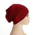 thumbnail image 1 of Holzkary Slouchy Beanie Hats Hijab Cap for Women Islam Muslim Turban Under Scarf Undercap Soft Jersey Bonnet Tube Cap Chemo Cap Elastic Sleeping Cap Pre Tied Head Scarves Women Headwear Turban Caps H, 1 of 4