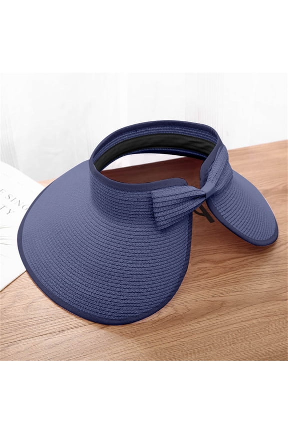Sun Hats for Women Fashionable Womens Wide Brim Hat Roll-Up Straw Sun Visor Hat Sun Visor Hats for Women Wide Brim Visors Womens Foldable Beach Visors Roll Up Beach Hat