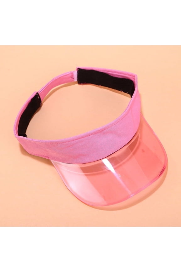 Sun Visor Hats for Womens Uv Upf 50+ Wide Brim Beach Hat Foldable Visor for Womens Women Ladies Hat Outdoor Adjustable Cap Summer Sunscreen Visor Empty Top Hat Pink One Size