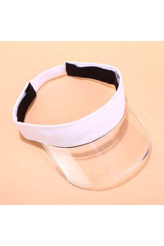 Sun Visor Hats for Womens Uv Upf 50+ Wide Brim Beach Hat Foldable Visor for Womens Women Ladies Hat Outdoor Adjustable Cap Summer Sunscreen Visor Empty Top Hat White One Size