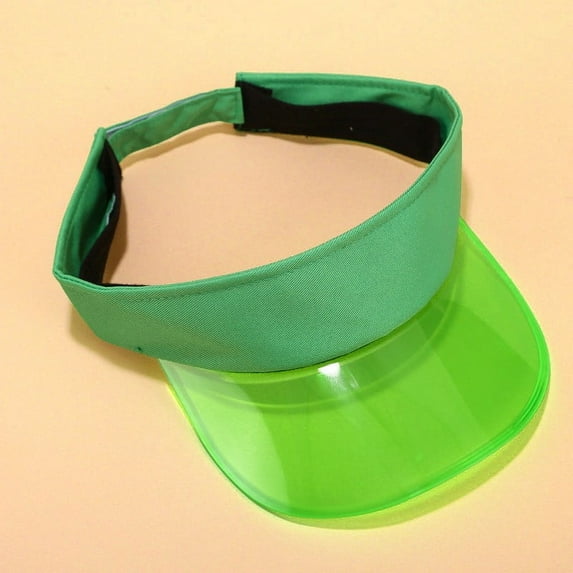 Holzkary Sun Visor Hats for Womens Uv Upf 50+ Wide Brim Beach Hat Foldable Visor for Womens Women Ladies Hat Outdoor Adjustable Cap Summer Sunscreen Visor Empty Top Hat Green One Size