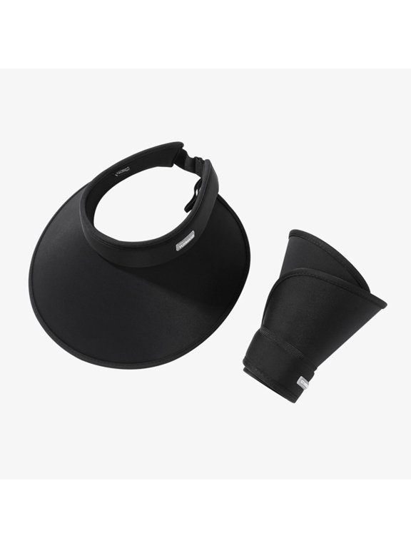 Sun Visor Hats for Womens Uv Upf 50+ Wide Brim Beach Hat Foldable Visor for Womens Womens Outdoor Sun Hat Solid Color Cool Casual Elegant Adjustable Sun Hat Black One Size