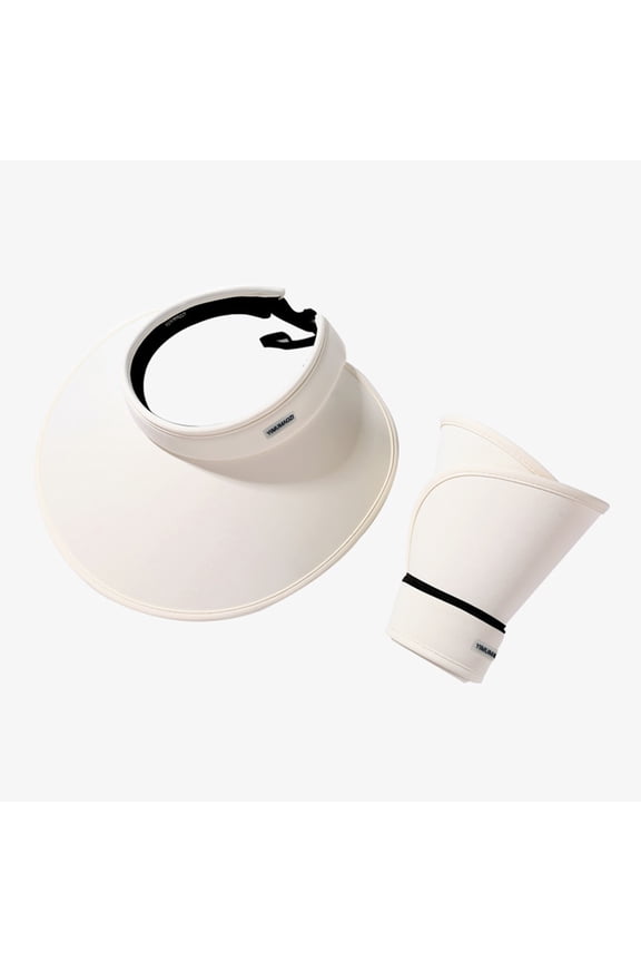 Sun Visor Hats for Womens Uv Upf 50+ Wide Brim Beach Hat Foldable Visor for Womens Womens Outdoor Sun Hat Solid Color Cool Casual Elegant Adjustable Sun Hat Beige One Size