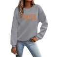 thumbnail image 1 of Holzkary Sweatshirts for Women Hoodies Pumpkin Season Sweatshirt Atumn Crewneck Tops Thanksgiving Pullover Graphic Printed Pullover Top Comfy Fall Winter Outfits Clothes 2025 Fashion Light Ashy Xxl, 1 of 9
