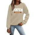 thumbnail image 1 of Holzkary Sweatshirts for Women Hoodies Pumpkin Season Sweatshirt Women Atumn Crewneck Tops Thanksgiving Pullover Graphic Printed Pullover Top Comfy Fall Winter Outfits Clothes 2025 Fashion Beige L, 1 of 9