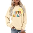 thumbnail image 1 of Holzkary Sweatshirts for Women Hoodies Solid Color School Season 2D Year Old Printed Loose Round Neck Sweatshirt Graphic Printed Pullover Top Comfy Fall Winter Outfits Clothes 2025 Fashion Hot Pink L, 1 of 4