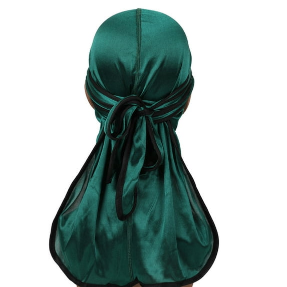 Holzkary Turbans for Women Head Wraps for Black Women Stretch 2025 Trendy Fashion Sold Silk Scarf Head Cap India Chiffon Muslim Hat Fold Chemo Cap Army Green One Size