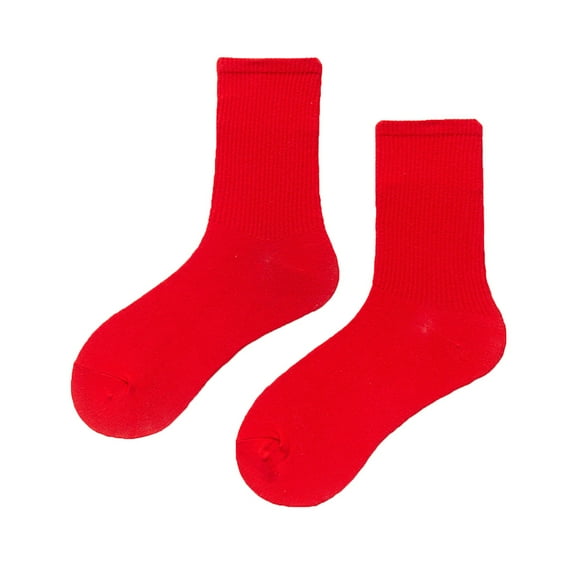 Holzkary Unisex Cotton Colorful Quarter Crew Socks Athletic Breathable Socks for Women and Men Women's Solid Color Medium Tube Socks Light and Thin Spring and Summer Colored Multi Colored Four Season