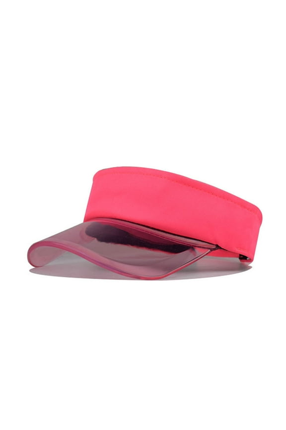 Unisex Plastic Sun Visors Hats Clear Cap for Men Women Sports Outdoor Large Brim Summer Beach Cap Sun Color Cap Transparent Fashion Solid Women Visor Caps
