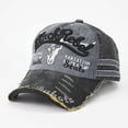 thumbnail image 1 of Holzkary Washed Plain Baseball Cap, Retro Adjustable Dad Hats Gift for Men/Women Uni Men Women Baseball Cap Trucker Cap Sport Snapback Hip-Hop Hat Adjustable Black One Size, 1 of 2