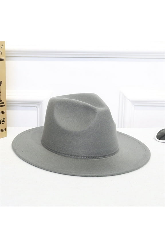 Wide Brim Fedora Hats for Women & Men Classic Dress Panama Hat Adjustable Felt Hat Western Rancher Hat Women's Panama Outback Wide Hat Brim Crushable Wool Hat Caps