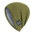 thumbnail image 1 of Holzkary Winter Hats for Men Women Fleece Lined Beanie Warm Cuffed Soft Knit Outdoor Skull Cap Men's and Knitted Hats Outdoor Solid Color Windproof Warm Pullover Hat Cold Hat Green One Size, 1 of 2