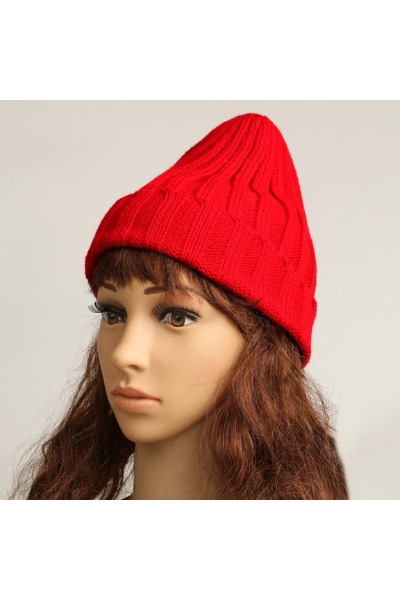 Winter Hats for Men Women Fleece Lined Beanie Warm Cuffed Soft Knit Outdoor Skull Cap Winter Hats for Men Women Soft Warm Knit Hat Ski Stocking Cuffed Cap Red One Size