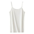 thumbnail image 1 of Holzkary Women's Basic Camisole Tank Top with Adjustable Spaghetti Strap Cute Undershirt Womens Soft Tank Top Vest with In Bra Sleeveless Comfy Stretch Yoga Gym Tops Workout Tank Tops White 3Xl, 1 of 8
