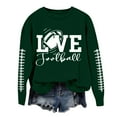 thumbnail image 1 of Holzkary Women's Football Game Day Sweatshirt Graphic Print Sunday Long Sleeve Crewneck Fall Pullover Graphic Print Oversized Crewneck Sweatshirts Long Sleeve Pullover for Gameday Hoodies Green Xl, 1 of 3