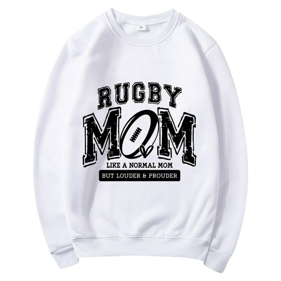 Holzkary Women's Football Game Day Sweatshirt Graphic Print Sunday Long Sleeve Crewneck Fall Pullover Graphic Print Oversized Crewneck Sweatshirts Long Sleeve Pullover for Gameday Hoodies White S