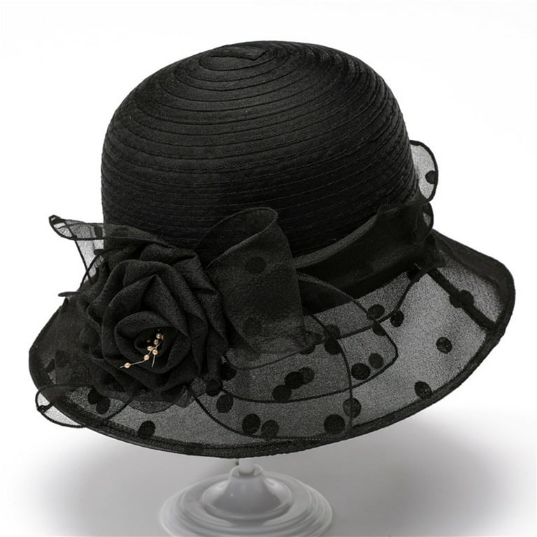 Holzkary Women's Organza Kentucky Derby Hat Fascinators Bucket