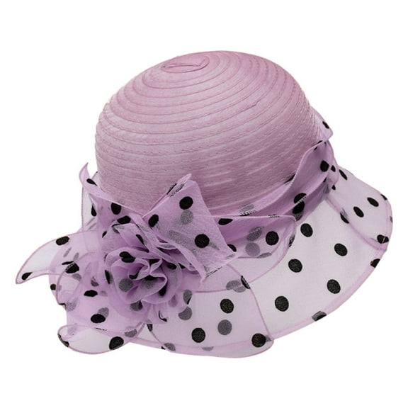 Holzkary Women's Organza Kentucky Derby Hat Fascinators Bucket Bowler Hat for Tea Party Bridal Wedding Church Dress Hat Sun Cap Wedding Bucket Hat Womens Holiday Hat Sun Summer Sun Beach Visor Hat