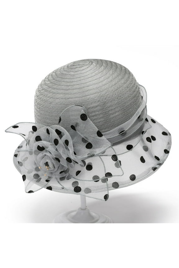 Women's Organza Kentucky Derby Hat Fascinators Bucket Bowler Hat for Tea Party Bridal Wedding Church Dress Hat Sun Cap Wedding Bucket Hat Womens Holiday Hat Sun Summer Sun Beach Visor Hat