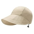 thumbnail image 1 of Holzkary Women's Sun Hat Breathable Fishing Hat Wide Brim Foldable Soft Baseball Cap Back Rope Adjustable Summer Upf 50+ Protection Sunshade Sun Quick Drying Fisherman Hiking Hat Beige One Size, 1 of 4