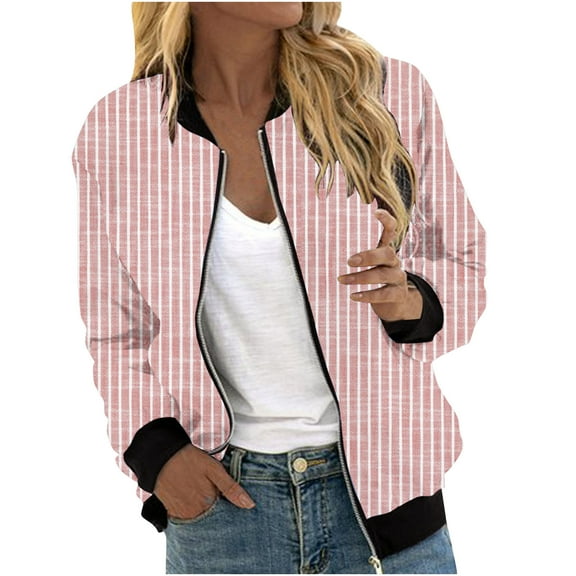 Holzkary Women's Zip Up Sweatshirts Jackets Long Sleeve Casual Loose Outwear with Pockets Women Autumn Fashion Leisure Square Thin Pocket Jacket Blouse Coat Baseball Top Red Xl