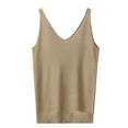 thumbnail image 1 of Holzkary Womens Sleeveless Sweater Vest Summer Casual V Neck Loose Knit Lightweight Pullover Tank Tops Women's Solid Color V Neck Sequin Camisol C One Size, 1 of 4