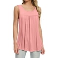 thumbnail image 1 of Holzkary Womens Tank Tops Crew Neck Sleeveless Flowy Racerback Tank Casual Basic Loose Fitted Shirts Women's Tank Tops 2025 Summer Blouses Casual Sleeveless Shirts Ladies Loose Fit Blouses Pink Xxl, 1 of 7