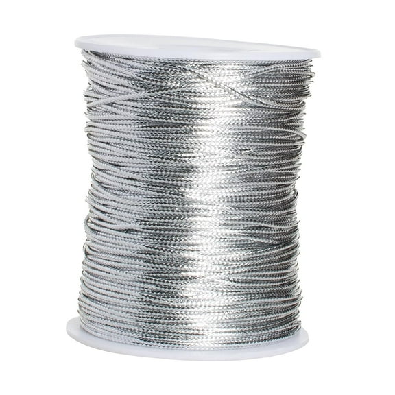 Holzlrgus 109 Yards Decorative Metallic Bakers Twine, Gold String Decorative Craft Making Cord for DIY Crafting Presents(Silver)