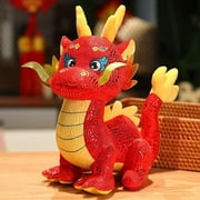 Holzlrgus 2024 Lunar New Year Decorations Dragon Plush Toys Chinese Dragon Stuffed Animal Decor Year of The Dragon Gifts, Chinese New Year Dragon New Year Gifts for Kids 2024 New Years Decor
