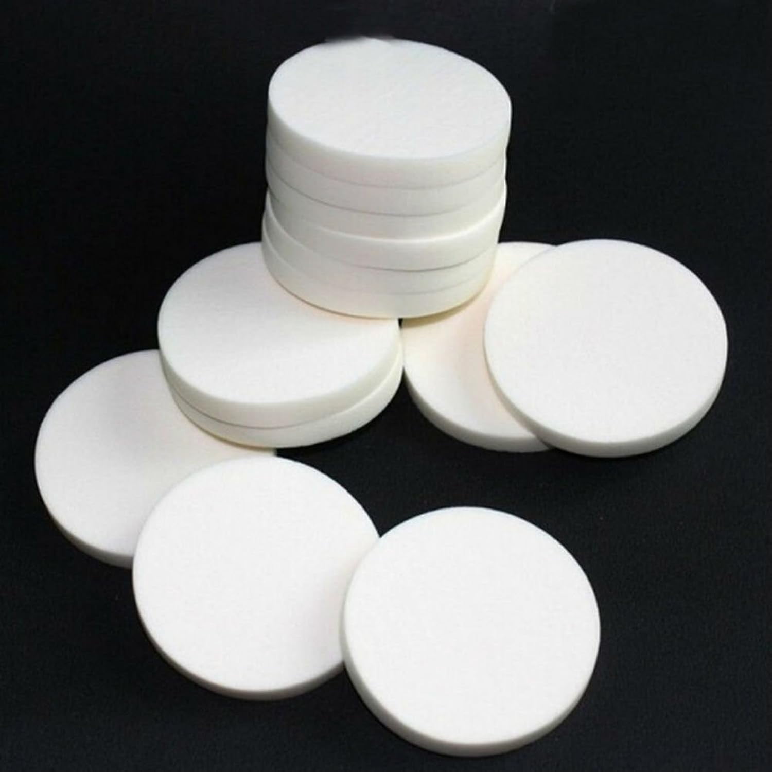 Holzlrgus 20pcs Round Make Up Facial Face Soft Sponge Cosmetic Puff ...