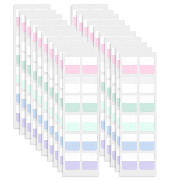 Holzlrgus 240pcs Sticky Tabs, Writable Page Tabs and Flags Self-Adhesive Reusable Page Markers for Reading Index, File Folders, Books Notes (Mixed Light Colors)