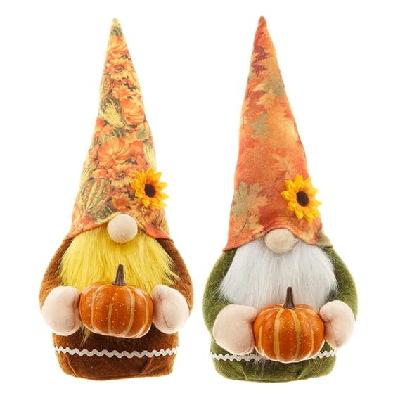 Holzlrgus 2Pcs Fall Gnomes Plush Thanksgiving Decorations Handmade Swedish Tomte Doll Mr and Mrs Scandinavian Gnomes Autumn Plush Gnome Decor Thanksgiving Day Gift Table Ornaments