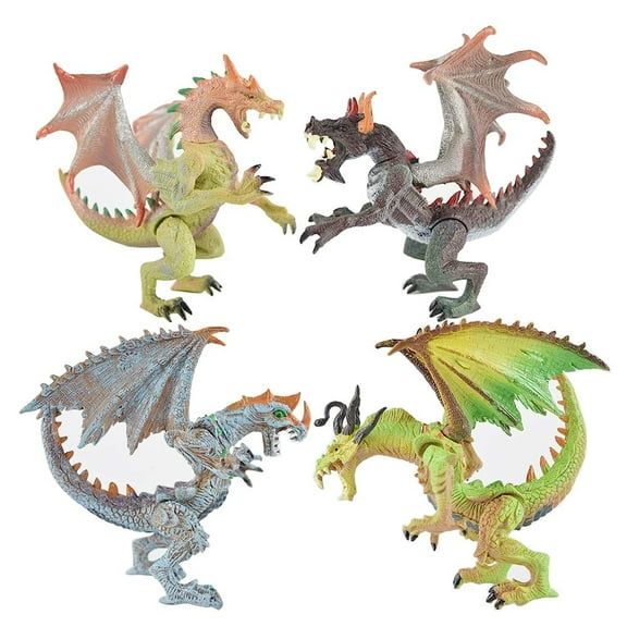 Holzlrgus 4 Pcs Premium Dragon Model - Realistic Looking Dragon Figure for Best Gift Party Favors