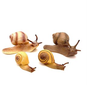 Holzlrgus 4 Pcs Snail Figurines - Miniature Snail Model for Fairy Garden Micro Landscape Decor