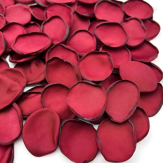 Holzlrgus 400Pcs Rose Petals for Wedding Decor Burgundy Silk Petals Flower Girl Scatter Petals for Aisle Table Centerpieces Reception, Bridal Shower Proposal Party Romantic Night