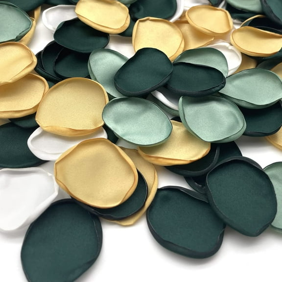 Holzlrgus 400Pcs Rose Petals for Wedding Decor Green Champagne Silk Petals Flower Girl Scatter Petals for Aisle Table Centerpieces Reception, Bridal Shower Proposal Party Romantic Night