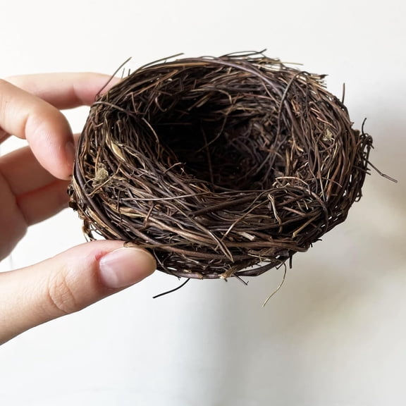 Holzlrgus 5.9" Large Rattan Birds Nest for Garden Home Decor Easter Craft（2pcs）