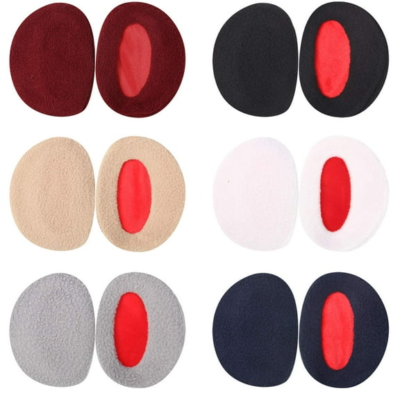 Holzlrgus 6 Pairs Earmuffs Bandless Fleece Ear Warmers Winter Ear Covers Unisex