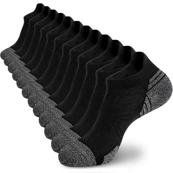 Holzlrgus 6 Pairs Womens Ankle Socks Cotton Cushioned Workout Athletic Socks Breathable Low Cut Running Socks for Women